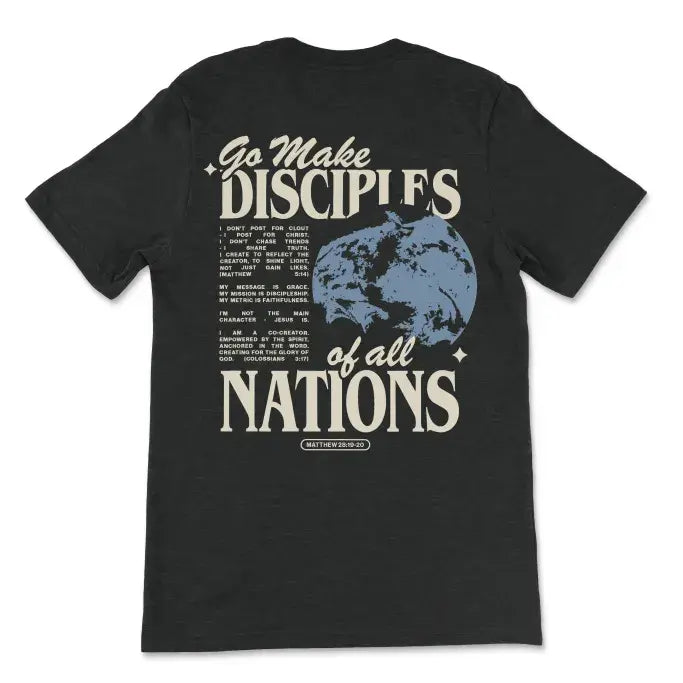 Go Make Disciples - T-Shirt Heather - Black